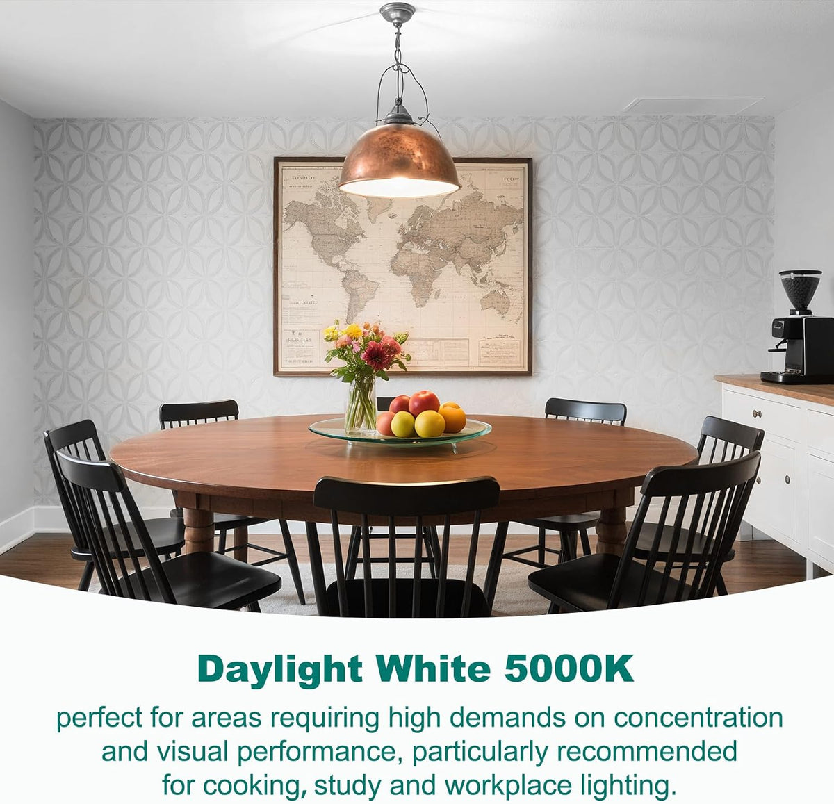 DiCUNO E27 Screw LED Bulb, 9W=60W, Daylight White 5000K, 806LM, 2Pcs