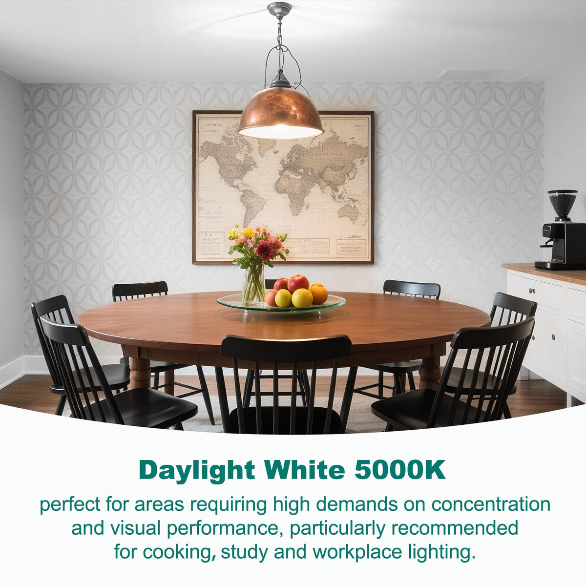 DiCUNO E27 Screw LED Bulb, 9W=60W, Daylight White 5000K, 806LM, 2Pcs