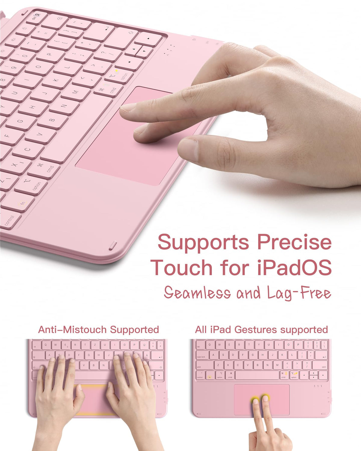 Inateck Keyboard Case with Tracked for iPad A16 11th Gen 11"/10th Gen 10.9"