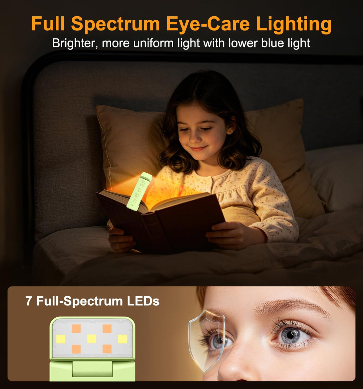 Gritin 2026 Gen 2 Rechargeable Book Light,2-in-1 Reading Light & Torch