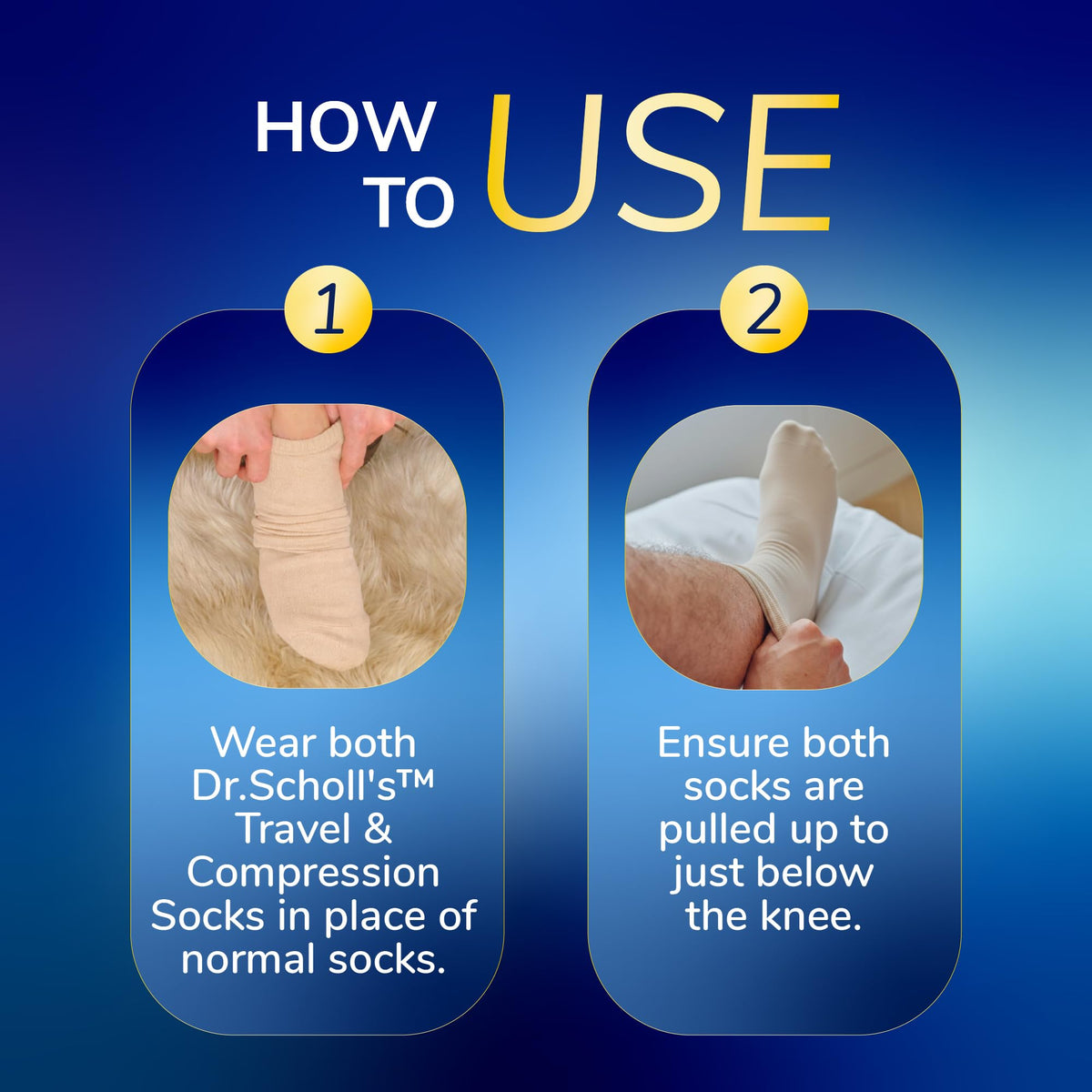Dr. Scholl's Flight Socks - Clinically Proven Compression Socks for Flight Travel - Help Prevent Swollen Ankles and Deep Vein Thrombosis