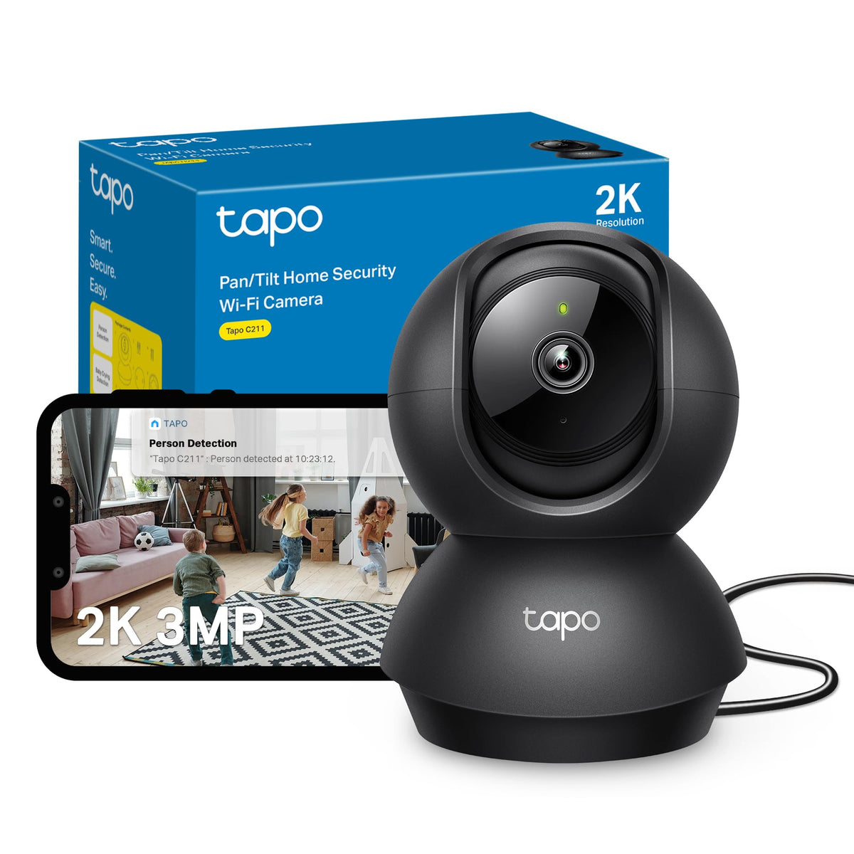 Tapo C200 Full HD Pan/Tilt Indoor Security Camera Pet Camera House Security