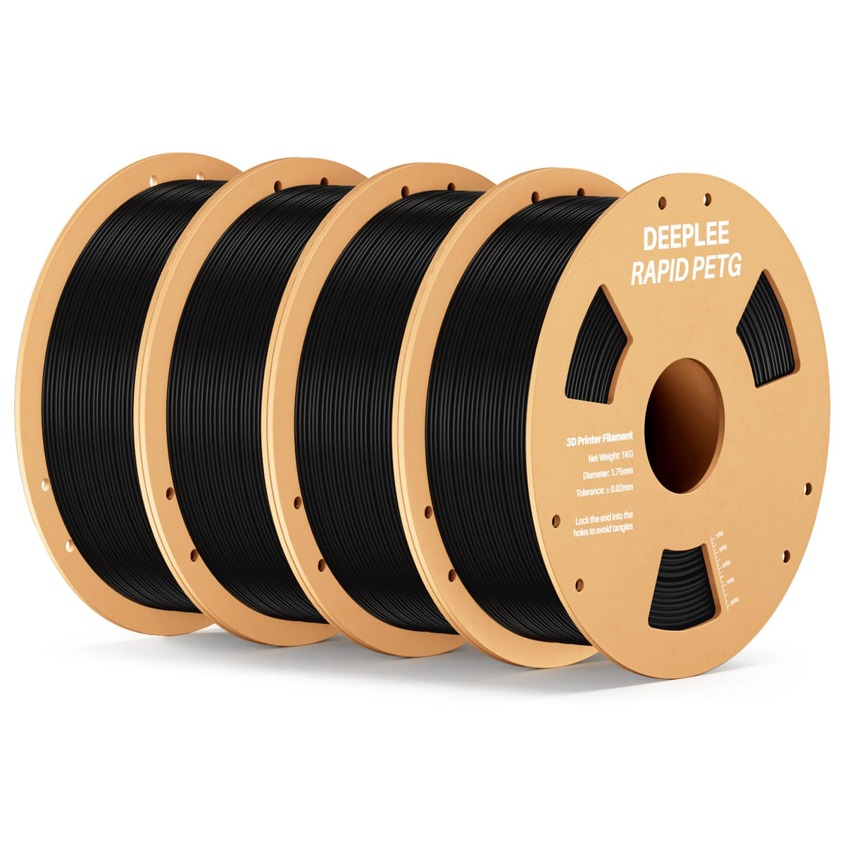 DEEPLEE Rapid PETG Filament 1.75mm Black 1KG