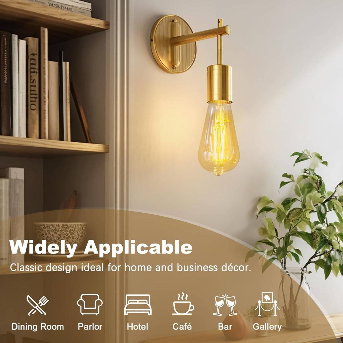DiCUNO Vintage Light Bulb E27 Edison Screw Bulb, 6W, Warm White 2200K, 6Pcs