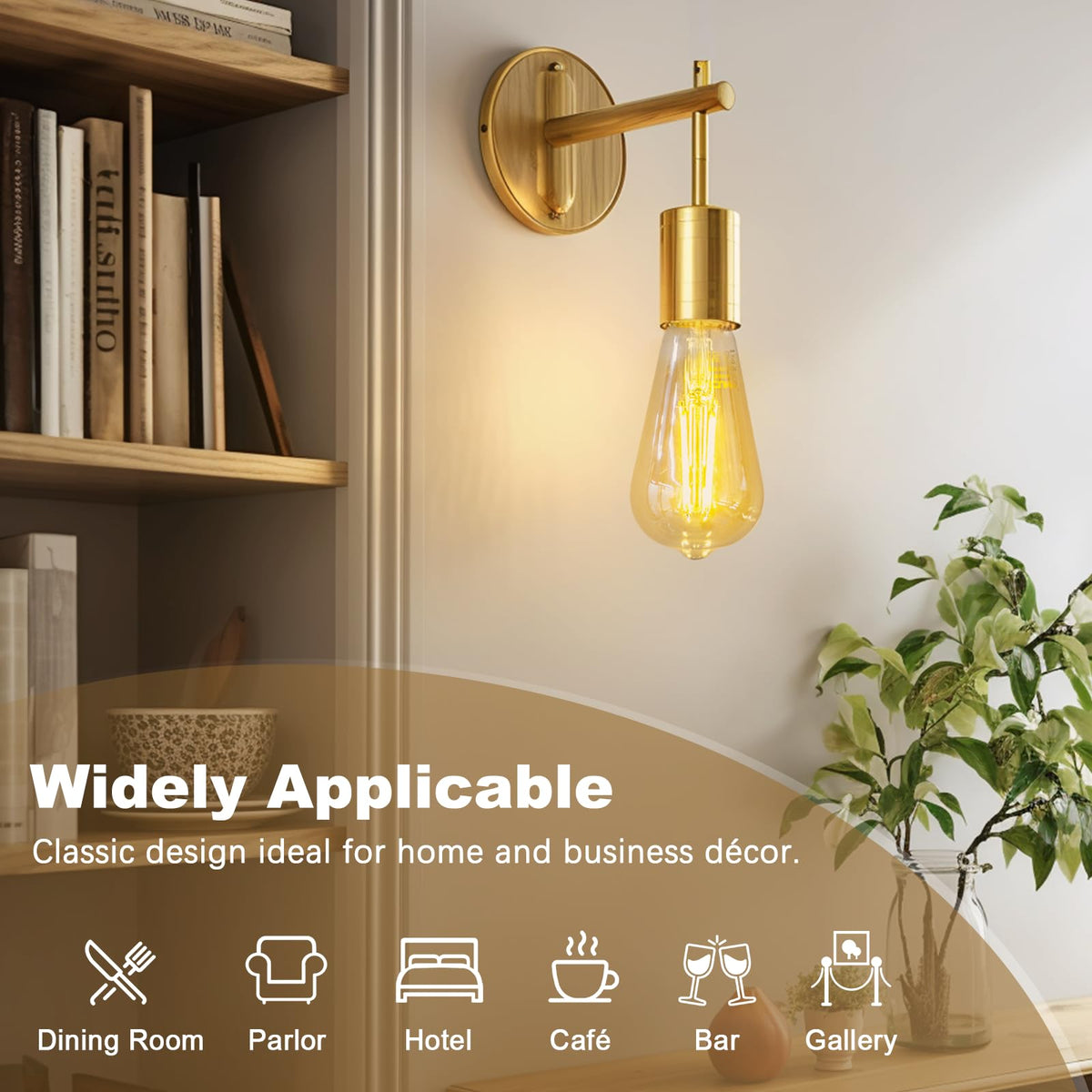 DiCUNO Vintage Light Bulb E27 Edison Screw Bulb, 6W, Warm White 2200K, 6Pcs