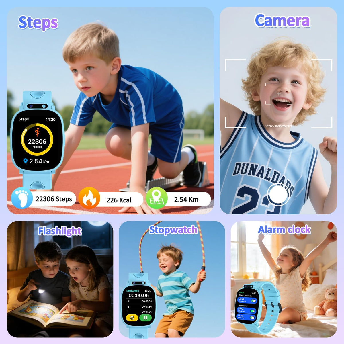 Kids Smart Watch for Boys Girls, Smart Watch for Kids Fitness Watch
