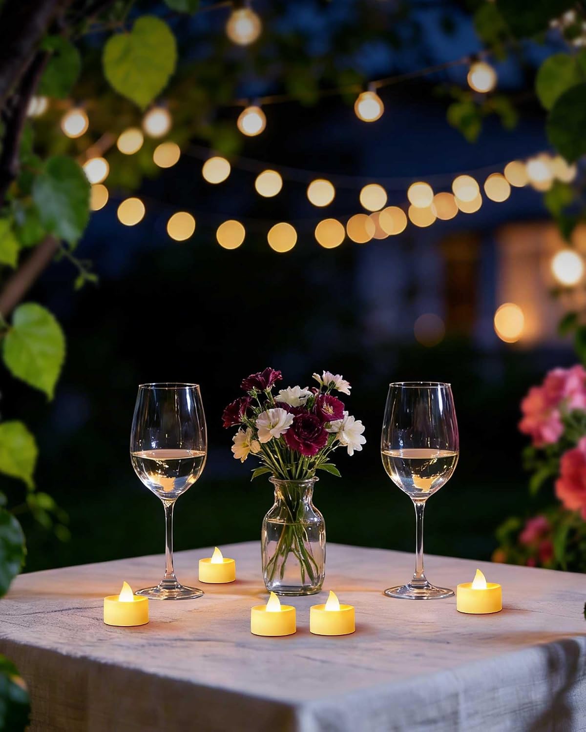 Homemory Led Battery Operated Tea Lights, Fake Electric Flickering Candles