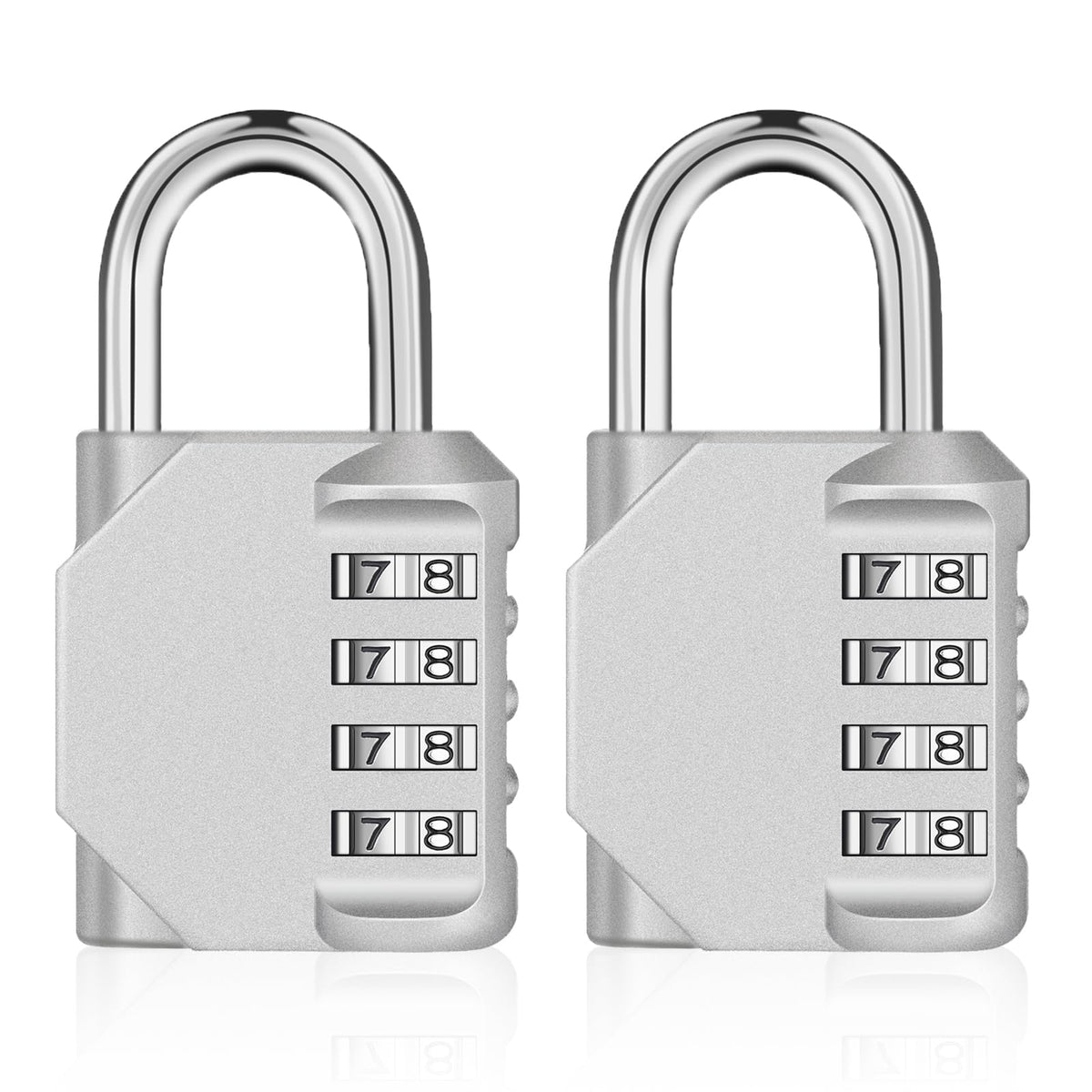 ZHEGE Combination Padlock, 4 Digit Coded Padlock (Sky Blue)
