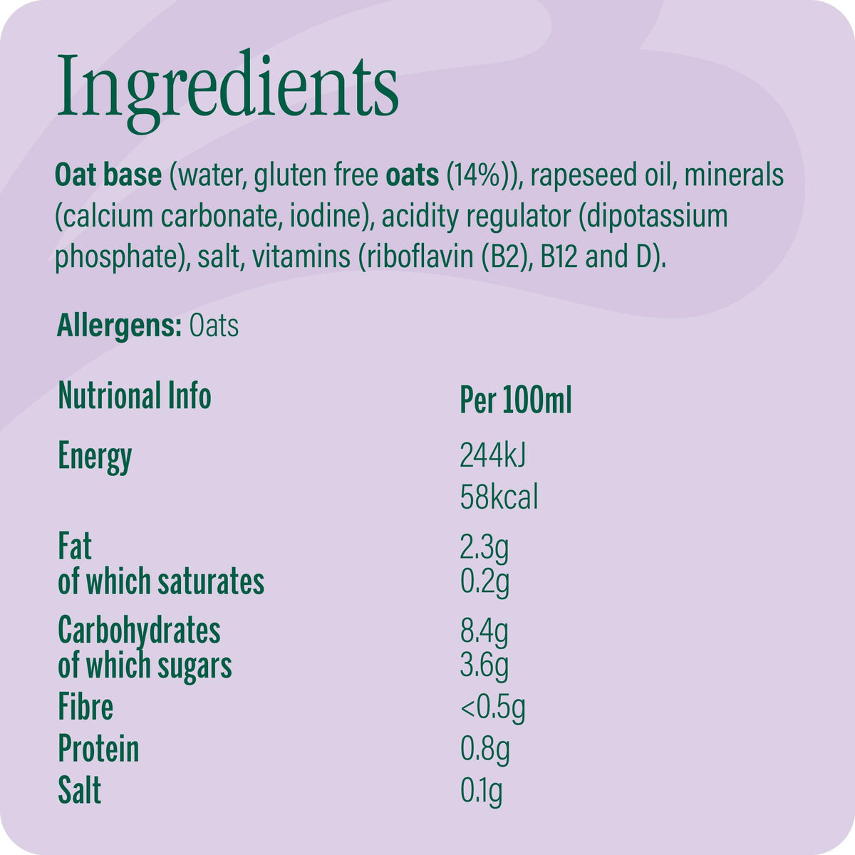 MOMA Pistachio Oat Drink • 1L • No Added Sugar • Vegan, Nut Free & GF