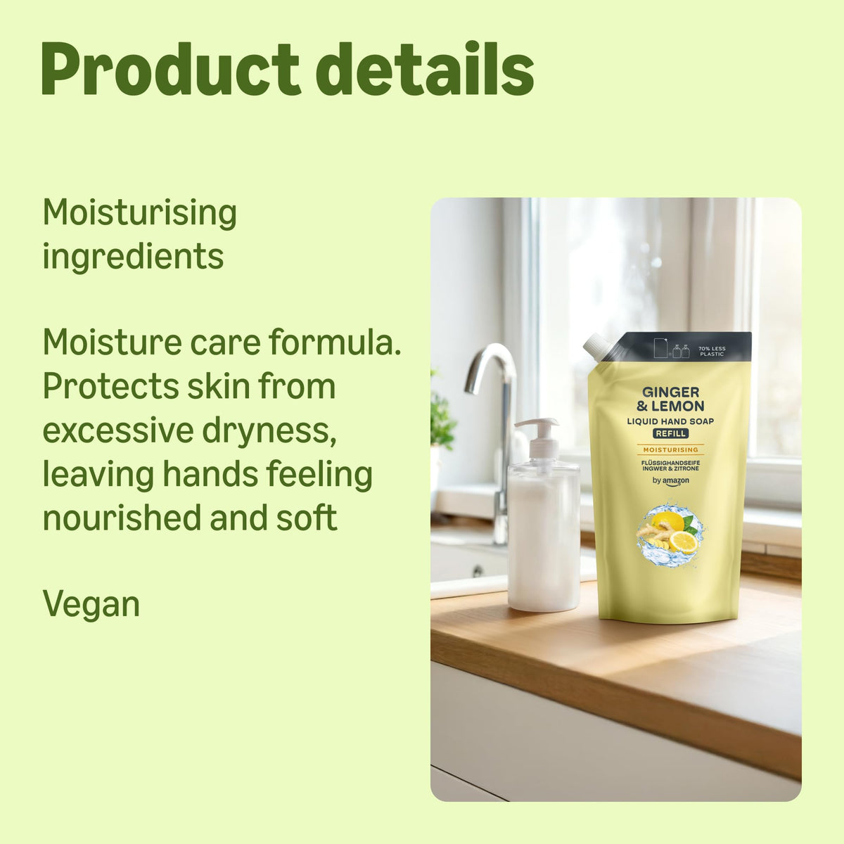 by Amazon Milk & Honey Hand Soap Refill, 2 x 1000ml