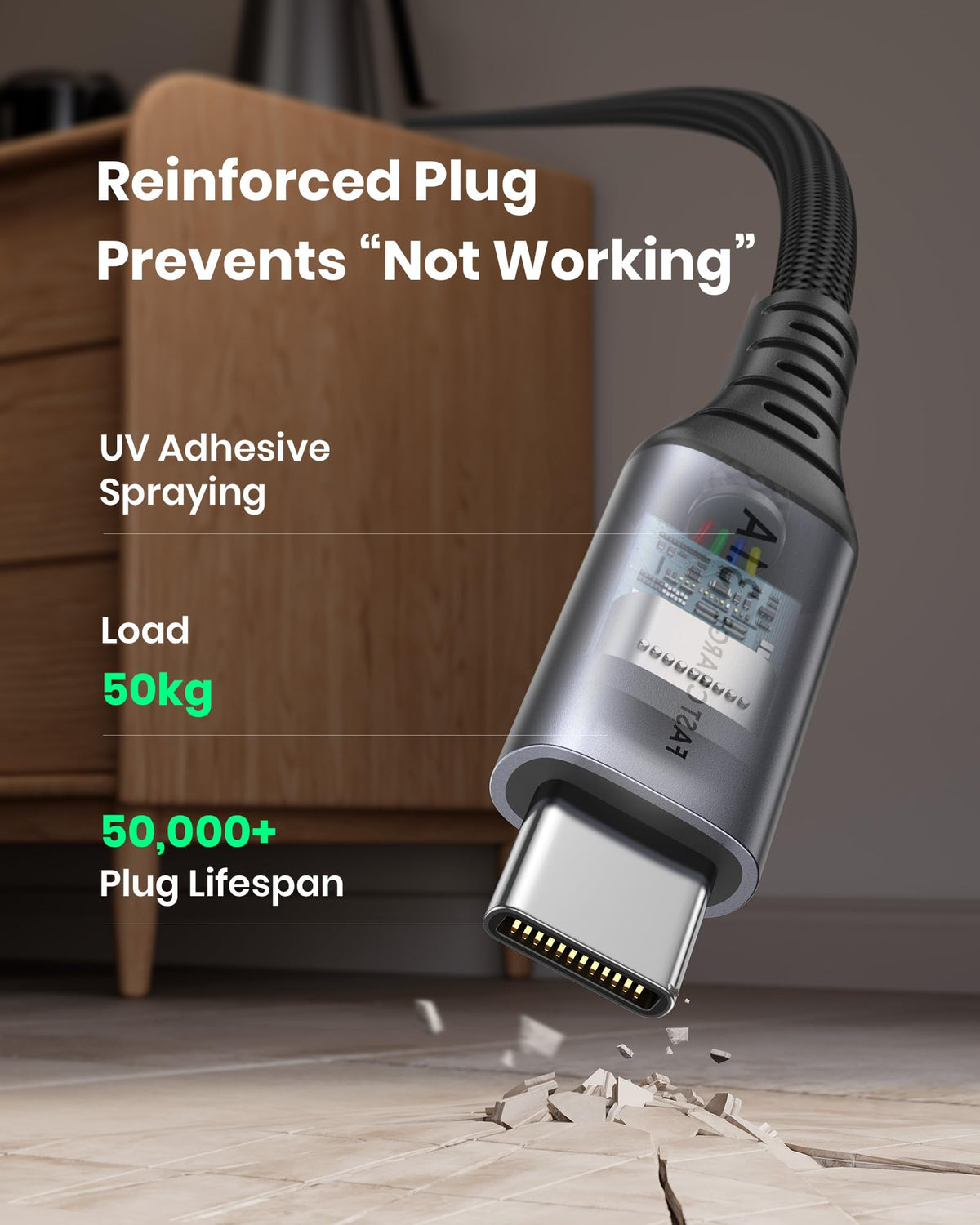 INIU USB C Charger Cable, [2m+2m+0.5m] USB A to Type C Charging Cable