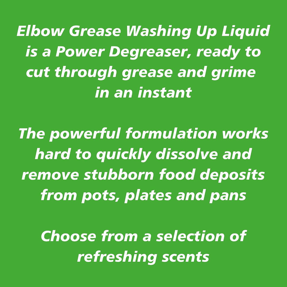 Elbow Grease Washing Up Liquid | Power Degreaser (Apple, 600ml)