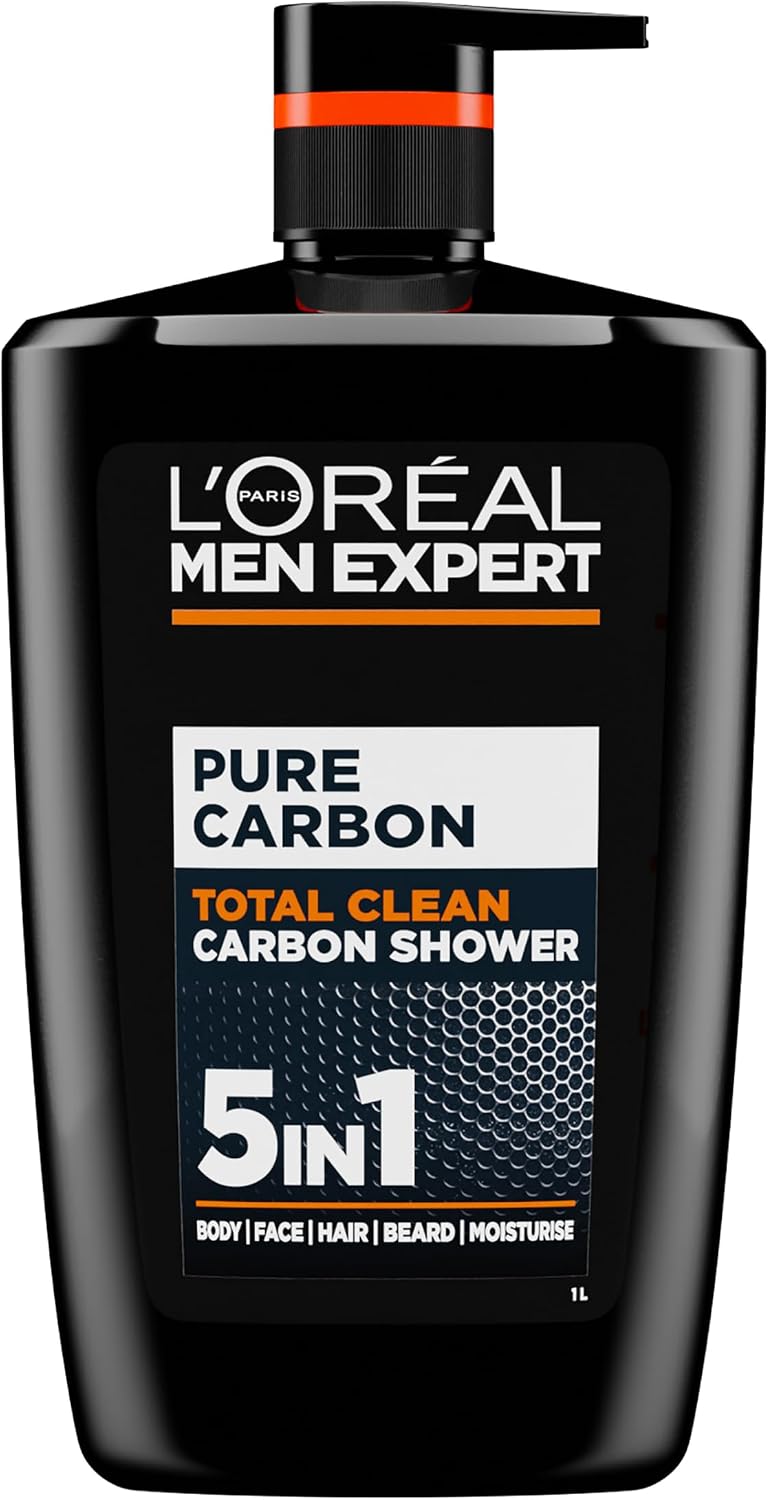L'Oréal Paris Men Expert Shower Gel Pure Carbon 5-in-1 Body XXXL 1L Pump