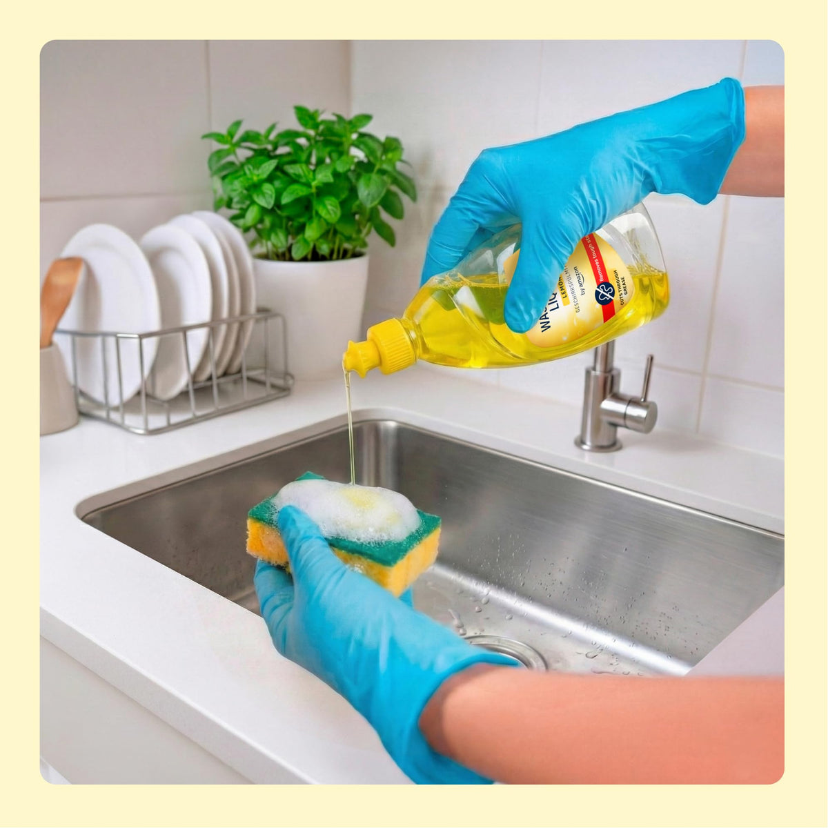 byAmazon Washing Up Liquid, Lemon 500ml (Pack of 2)
