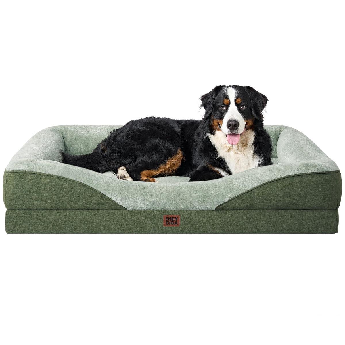 EHEYCIGA Memory Foam Orthopedic Dog Beds Large, 91x68x17cm, Dark Grey