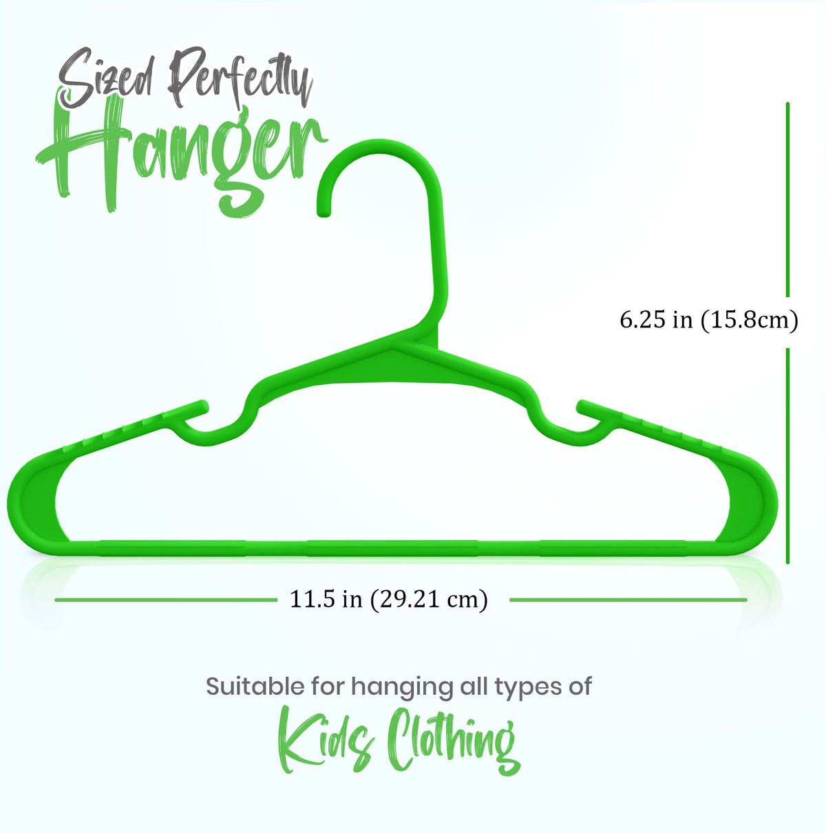 Utopia Home 20pcs Kids Hangers - 28cm Plastic Baby Hangers for Closet - Kids Hanger for Clothes and Baby Hanger for Closet - for Daily Standard Use (Grey)