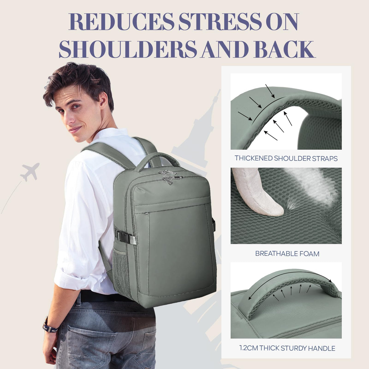 Yankony Ryanair Cabin Bags 40x30x20 Underseat, Travel Backpack Cabin Size