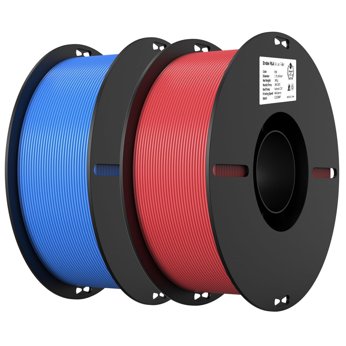 Creality Ender PLA 3D Printer Filament 1.75mm, 4 Packs 1KG Spool(2.2lbs), Dimensional Accuracy +/-0.03mm, No Clogging & Bubbles, Fits for Most FDM 3D Printers (White*4KG)