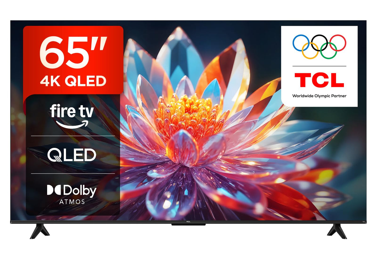 TCL 43T6C-UK 43 Inch QLED 4K HDR TV, Fire TV (Smart TV with Dolby Vision & Atmos, HDR10+, Press & Ask Alexa