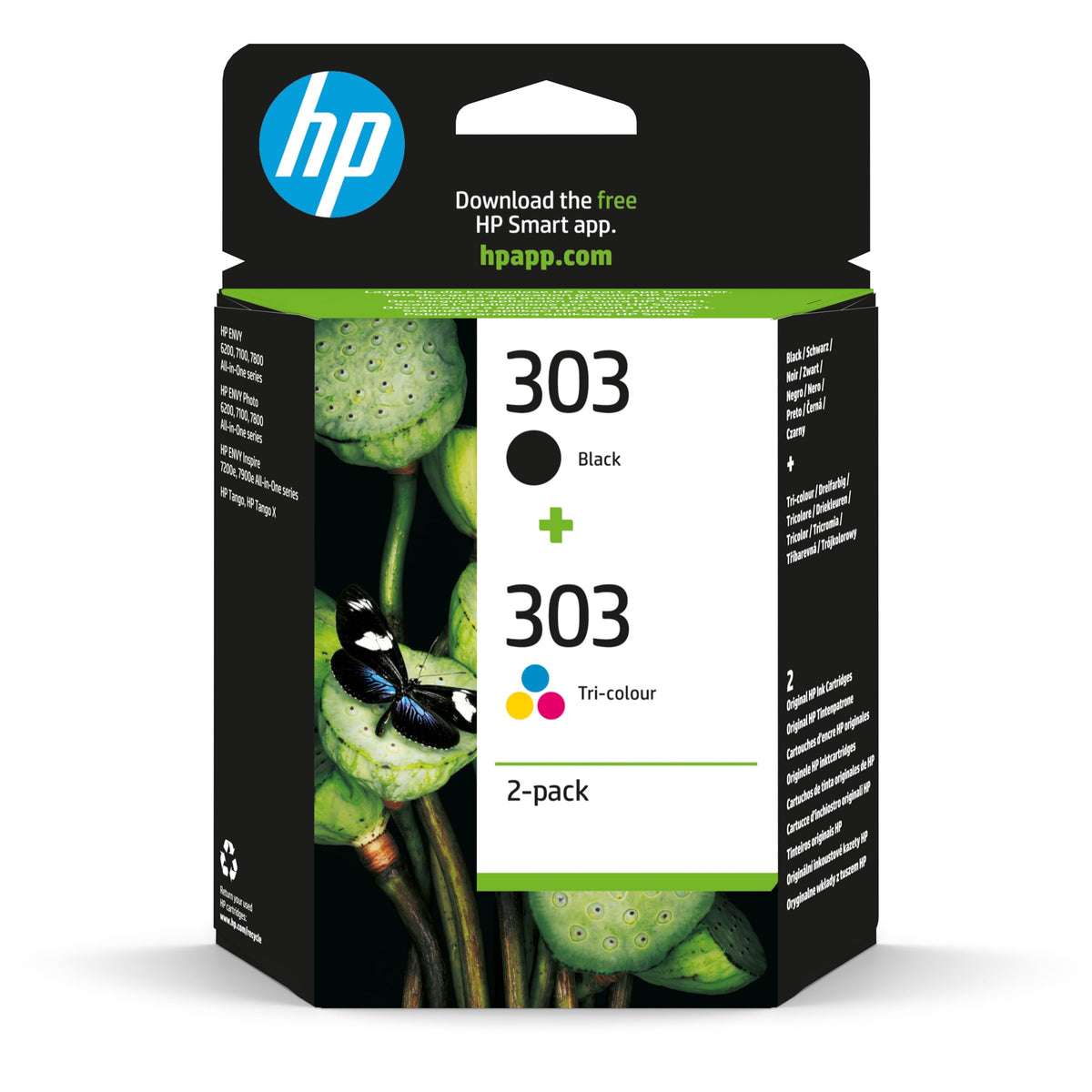 HP 303 Black & Tri-colour Original Ink Cartridges 2-Pack