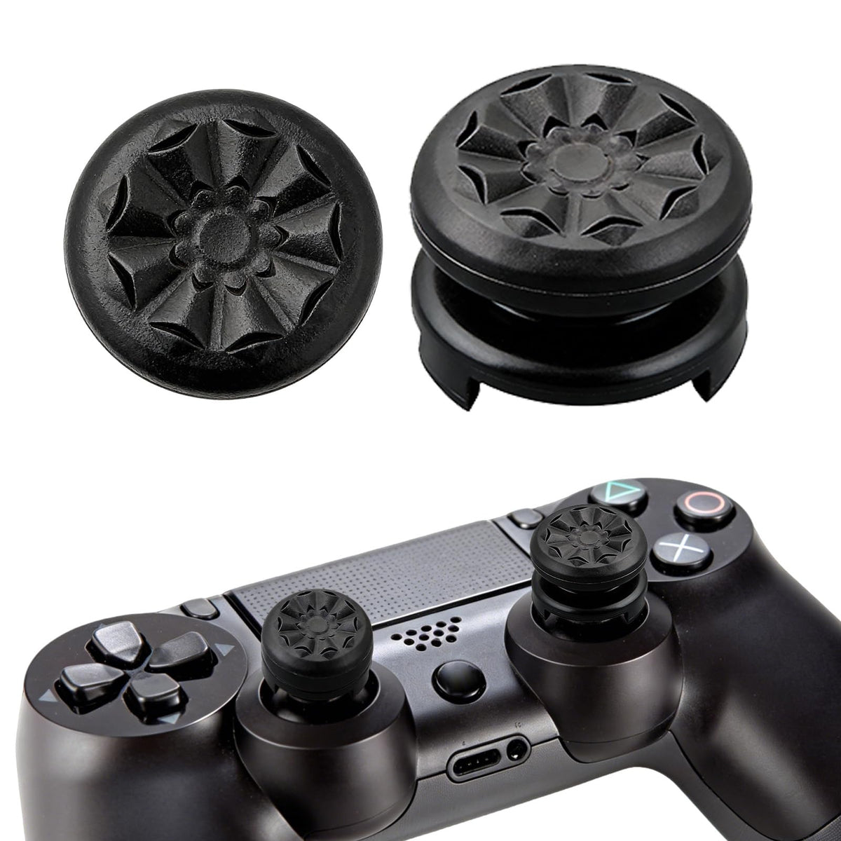 FPS White Thumb Grips for PS4 PS5 Controller Thumbsticks Thumb Stick