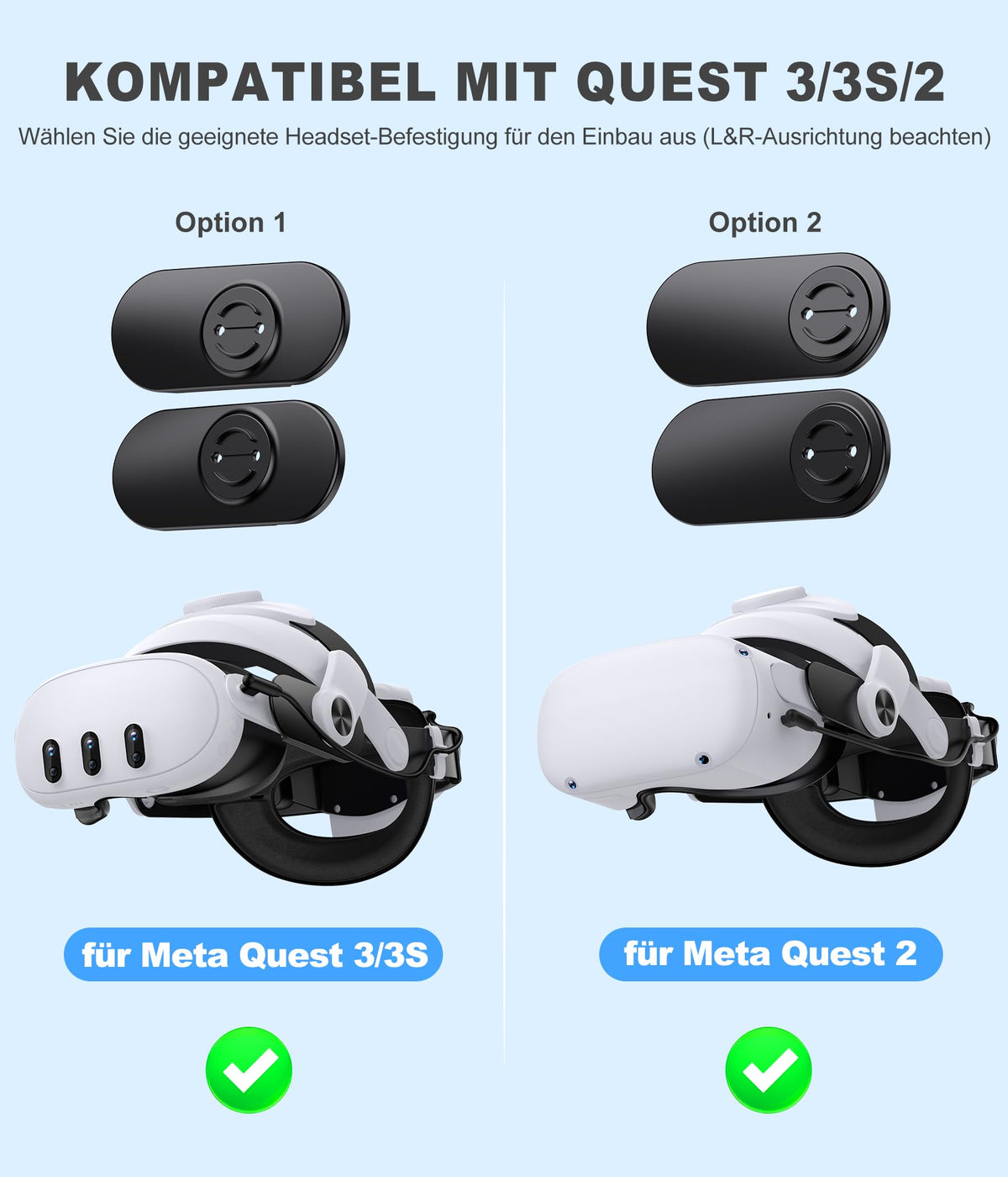 Comfortable Head Strap for Meta Quest 3S/3/2 with 7500mAh LED Display Battery Bank,VR Headset Elite Strap Replacement,All-Directional Adjustable Oculus Headstrap,Enhanced Support & Reduce Pressure