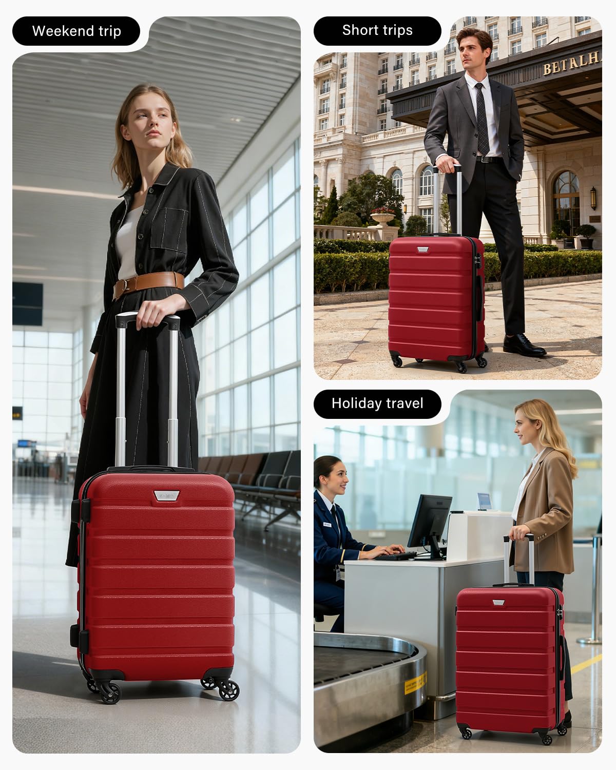 COOLIFE 28 Inch Large Suitcase, ABS+PC, Lightweight Hard Shell Luggage