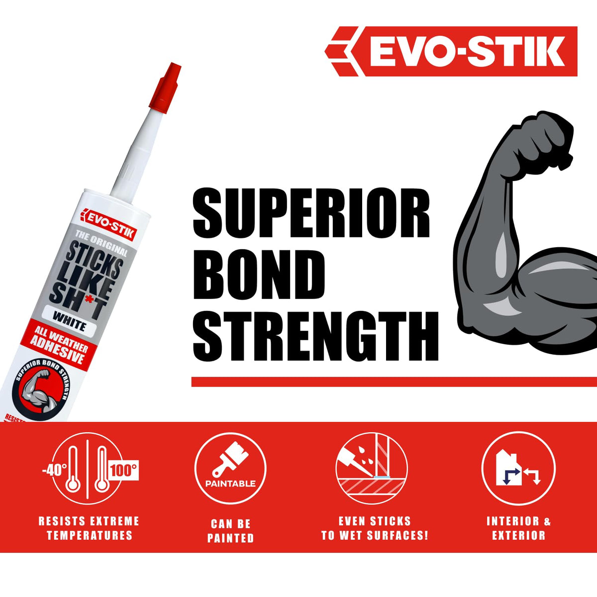 EVO-STIK Sticks Like Sh*t Adhesive Clear - 290ml