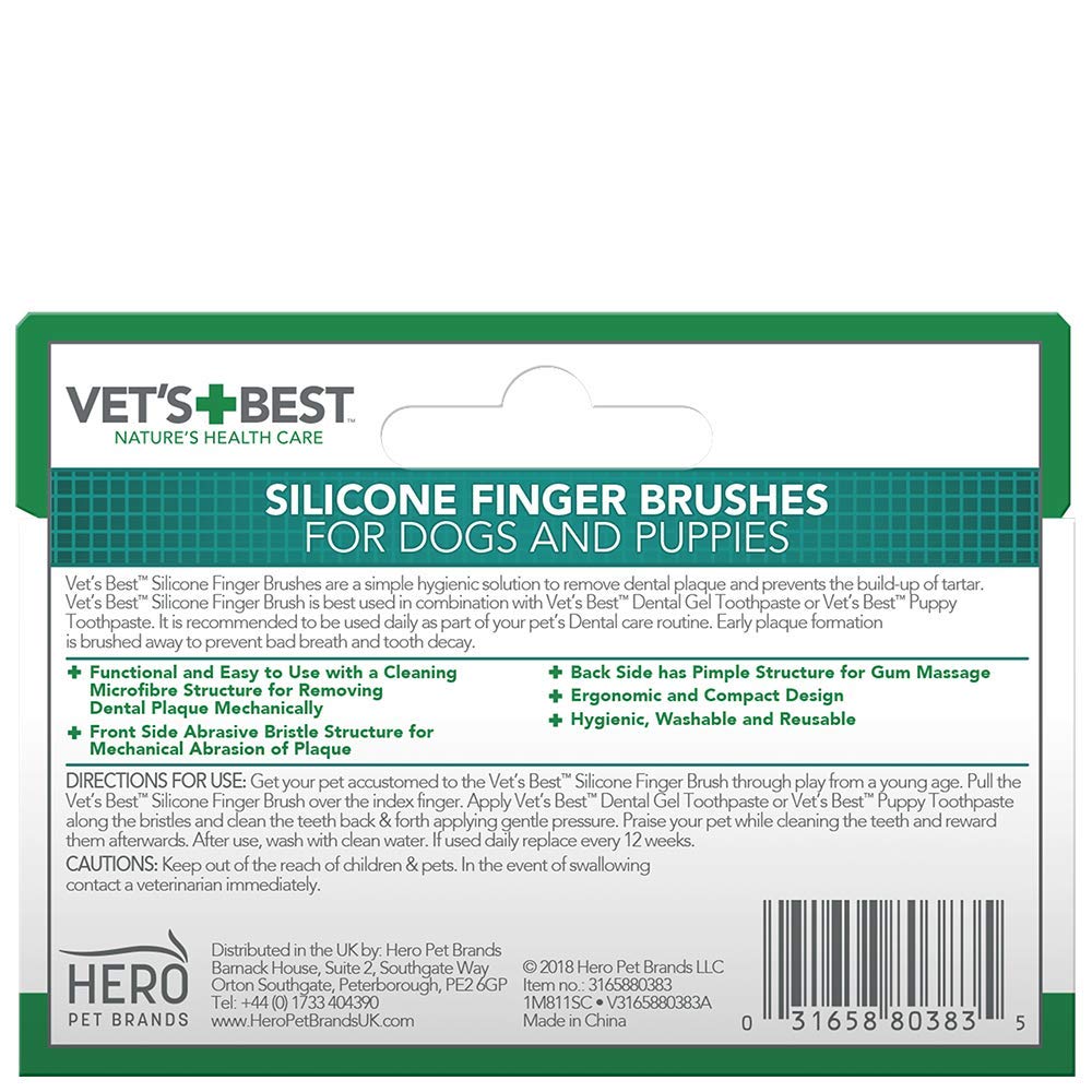 Vet's Best Dental Care Finger Wipes. 50 Disposable Wipes