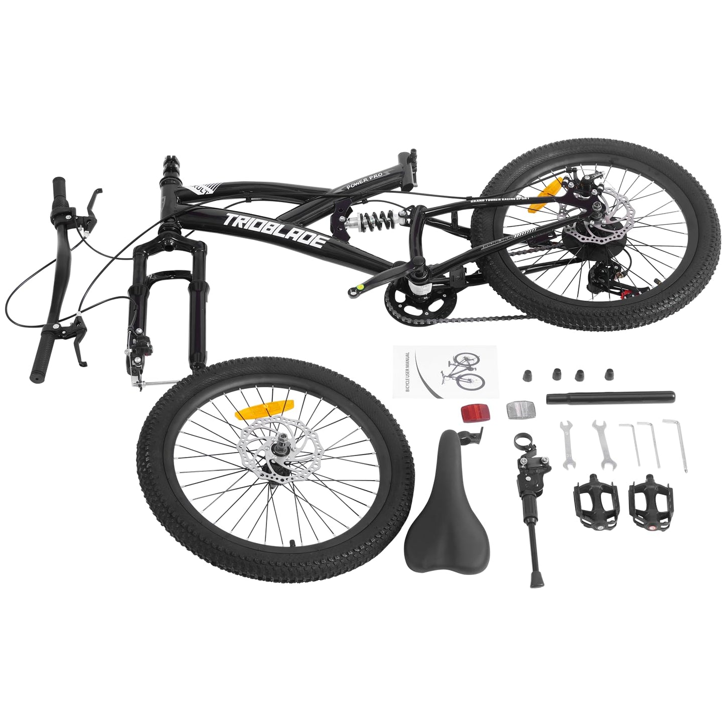 TRIOBLADE Full Suspension Mountain Bike — 2.35" Fat Tyres, Disc Brakes | 20"/24"/26"/27.5"