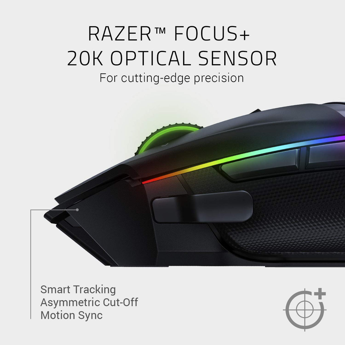 Razer Basilisk V3 - Wired Customisable Gaming Mouse (10+1 Programmable Buttons, HyperScroll Tilt Wheel, 11 Chroma RGB Lighting Zones, Optical Mouse Switches, Focus+ 26K DPI Optical Sensor) Black
