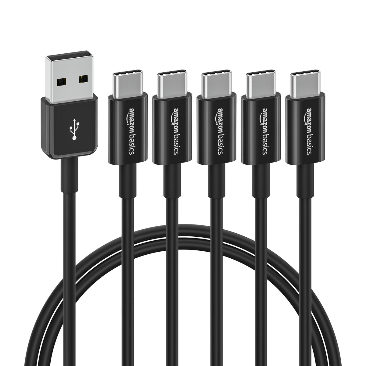 Amazon Basics USB-A to USB-C Fast Charger Cable, USB 2.0, 480Mbps Speed, USB-IF Certified, for Apple iPhone 16/15, iPad, Samsung Galaxy, Tablets, Laptops, 0.9 m, Black