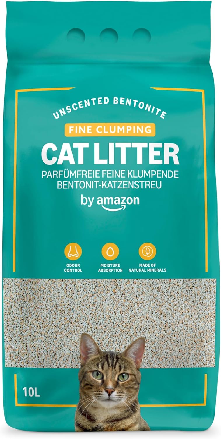 by Amazon Clumping Fine Unscented Cat Litter 10L (Pack of 1)