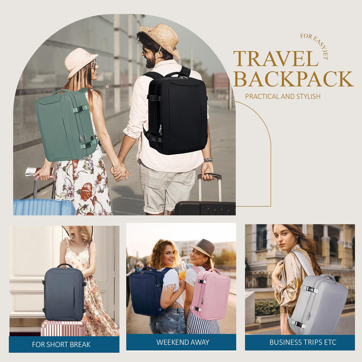 Lossga for Ryanair Cabin Bags 40x30x20,Cabin Bag Travel Backpack