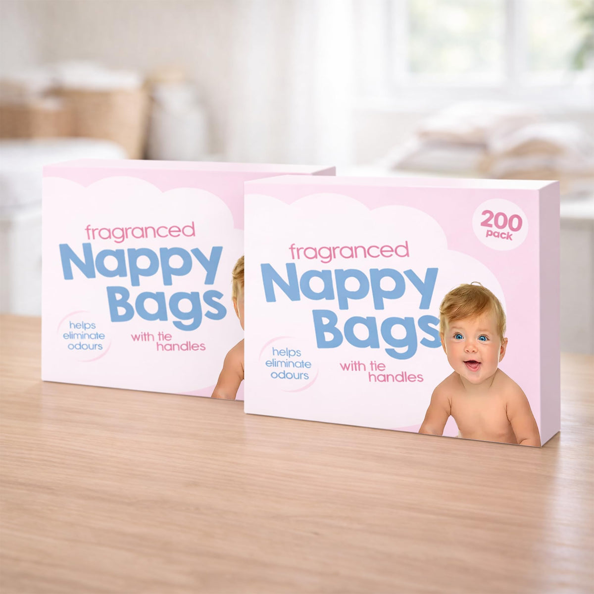 D.A.Y. Republic 150 Nappy Bags Fragranced Diaper Disposal Bags, Tie Handle