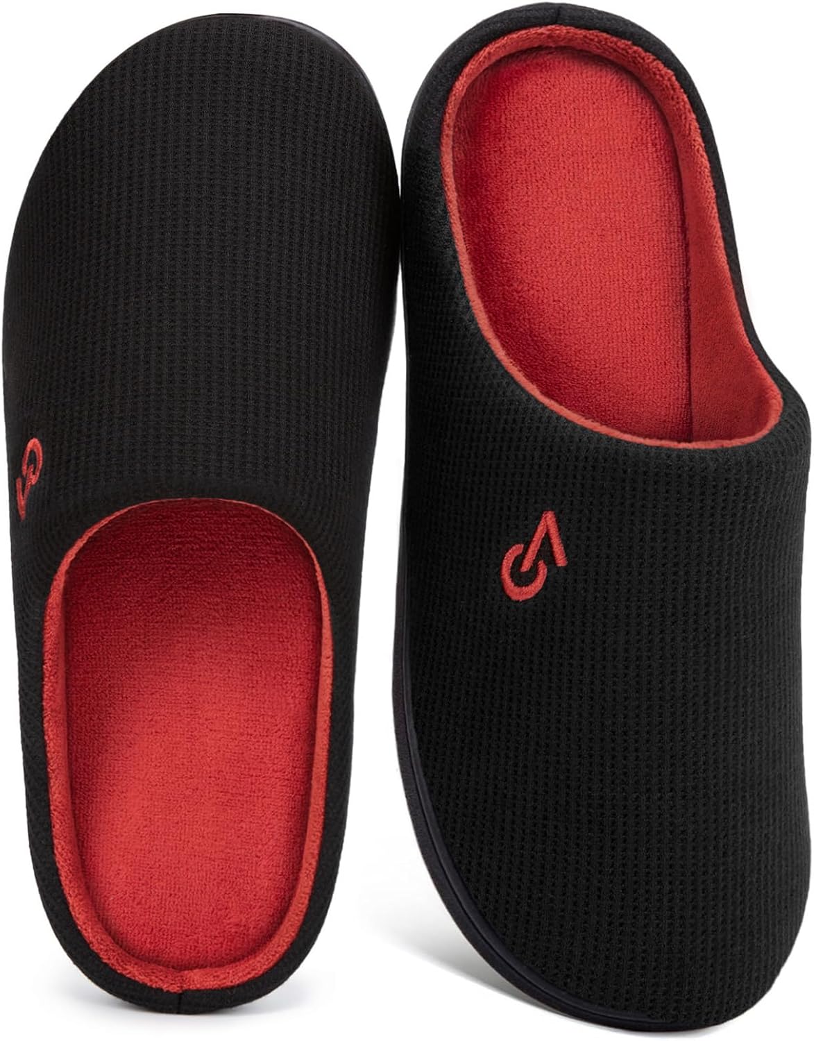 VeraCosy Men's Two-Tone Memory Foam Slippers
