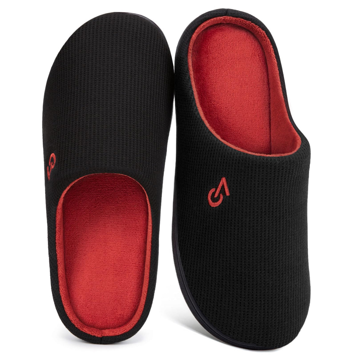 VeraCosy Men's Two-Tone Memory Foam Slippers