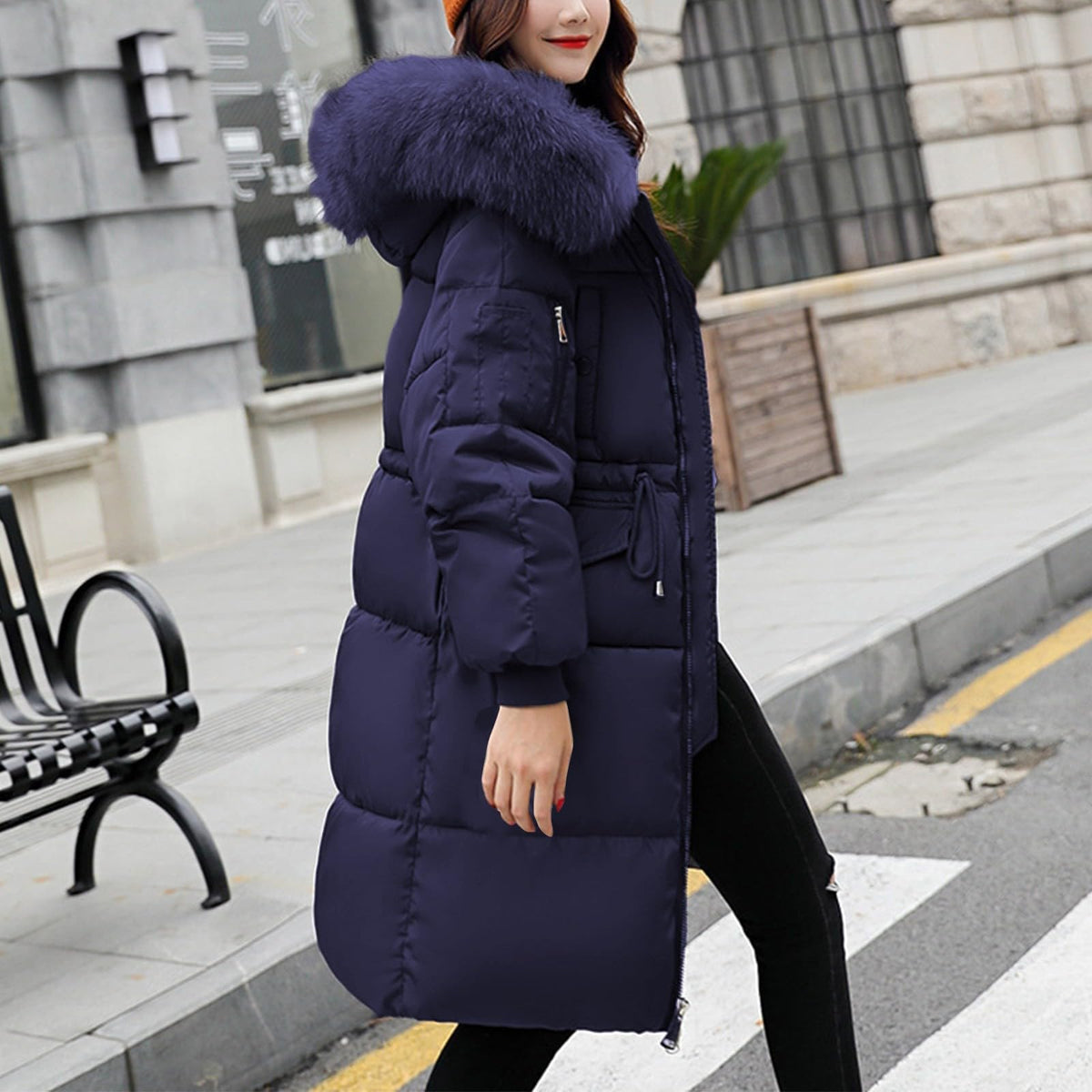 Women's Winter Puffer Jacket Warm Padded Coat for UK Daily Wear