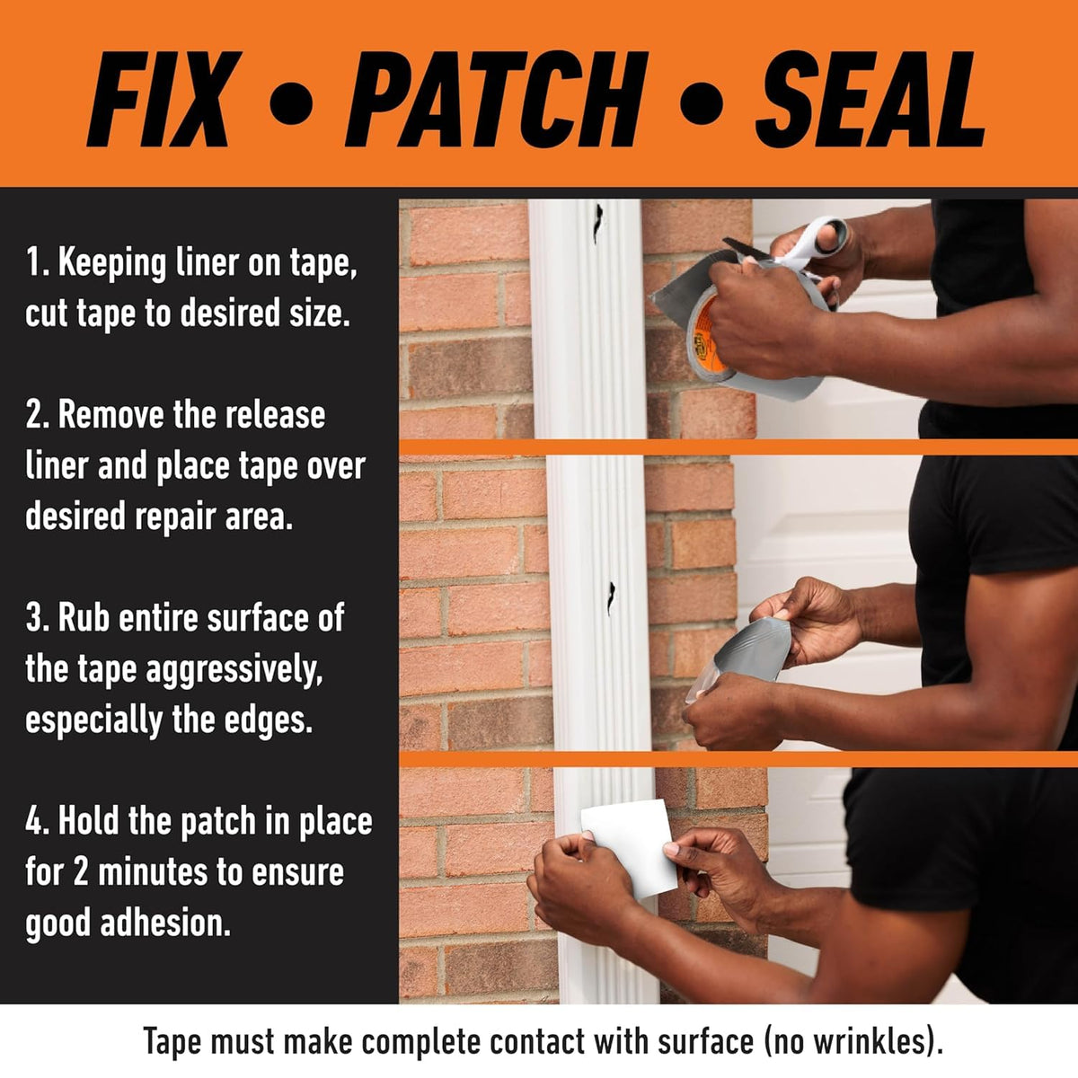 Gorilla Waterproof Patch & Seal Tape Black 3m