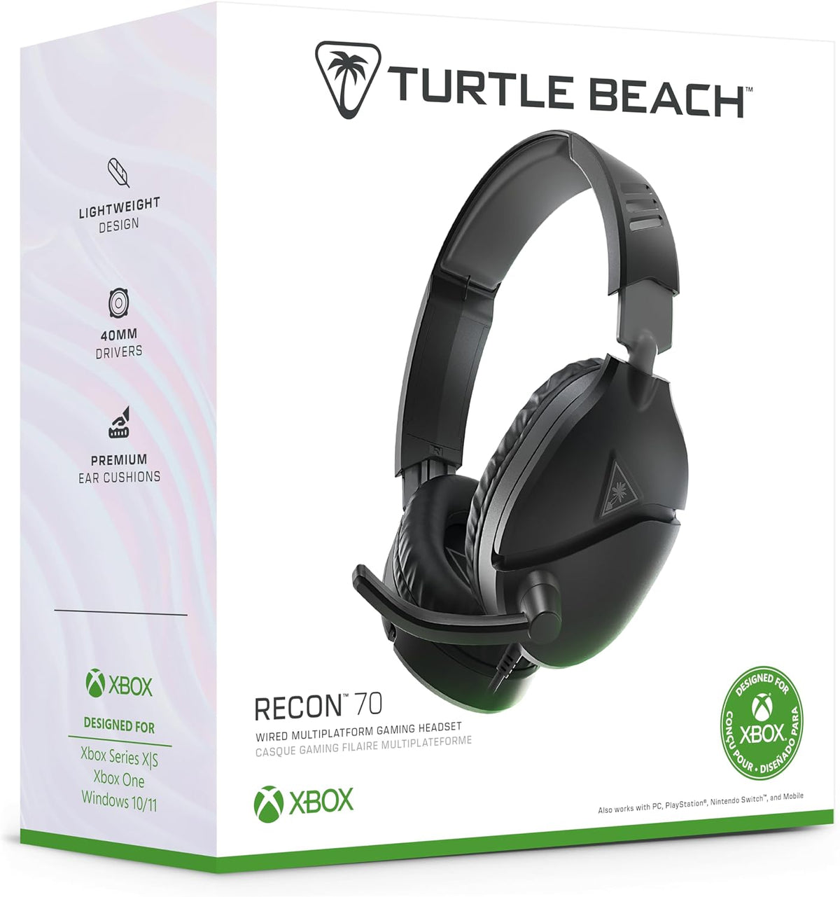 Turtle Beach Recon 70 Wired Multiplatform Gaming Headset for XBOX, PC, PS5