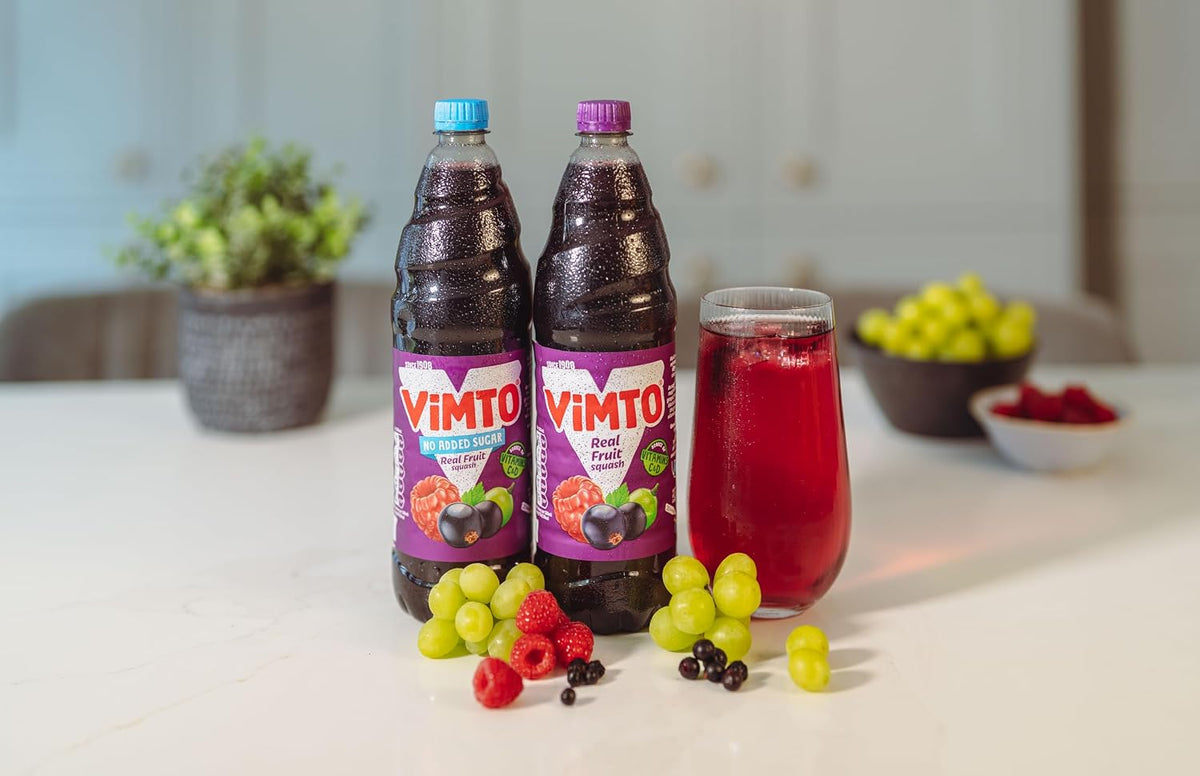 Vimto Squash – No Added Sugar – Real Fruit Flavour – Vitamins C & D – 2L Bottle – Low Calorie