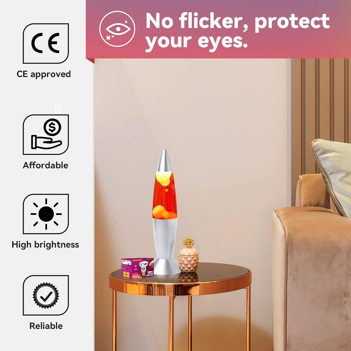 Bonlux 2X R39 E14 Reflector Bulbs Spot Lights Dimmable Lava Lamp 25W Super Bright Small Edison Screw Base SES Energy Saving Light Bulbs Warm White 2400-2600K 360 Degree Wide Beam Angle 240V