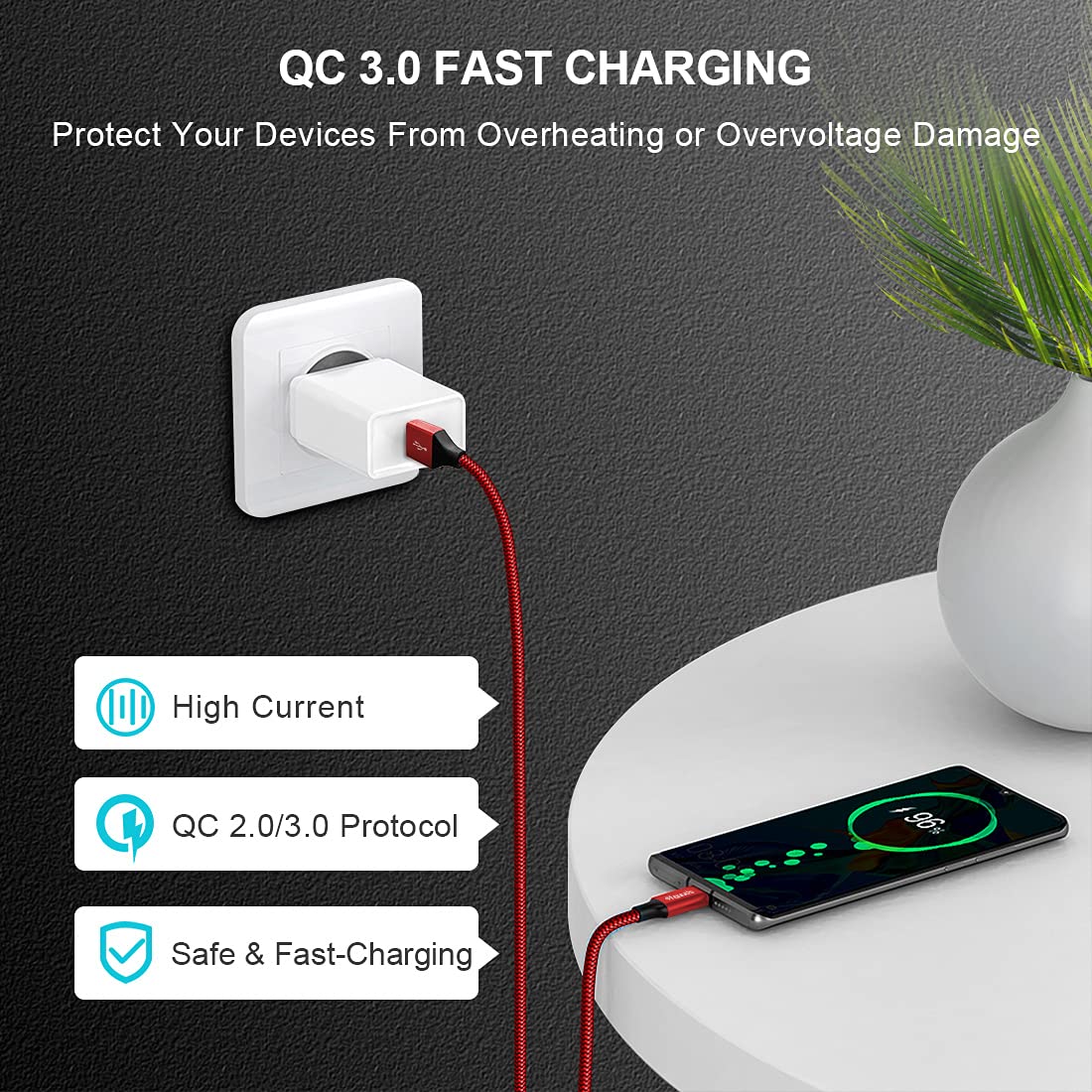 etguuds Extra-Long USB C Charger Cable 3M, USB A to USB C Cable