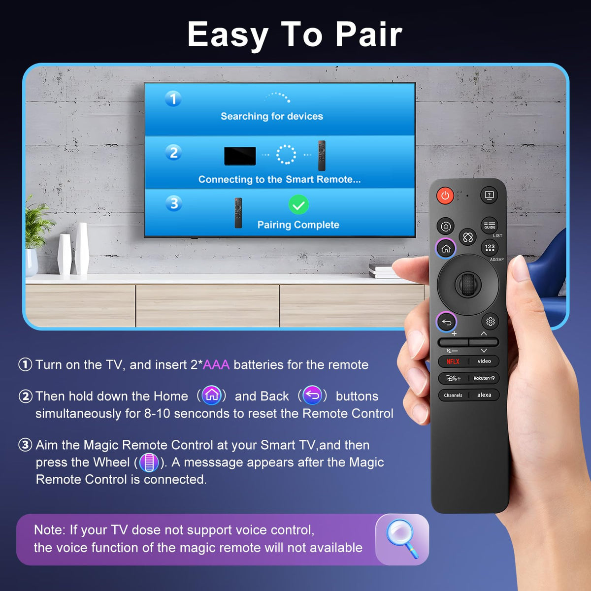 Universal Remote Control Replacement for LG All Smart TV