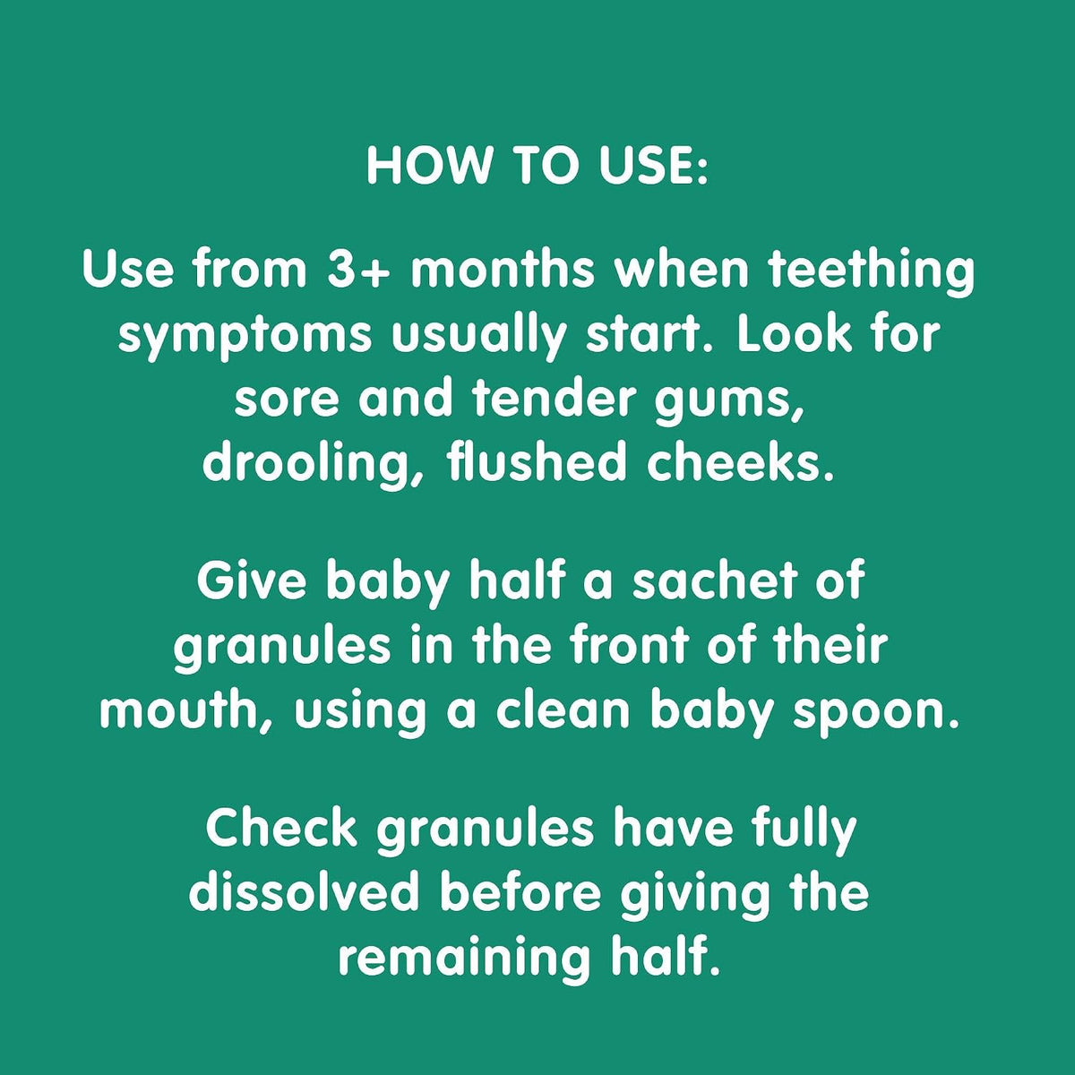 Teetha Baby Teething Granules (40 Sachets) 3+ Months, Homeopathic Relief For Soothing & Calming Teething Symptoms, Baby Teething Ready-Dosed Sachets