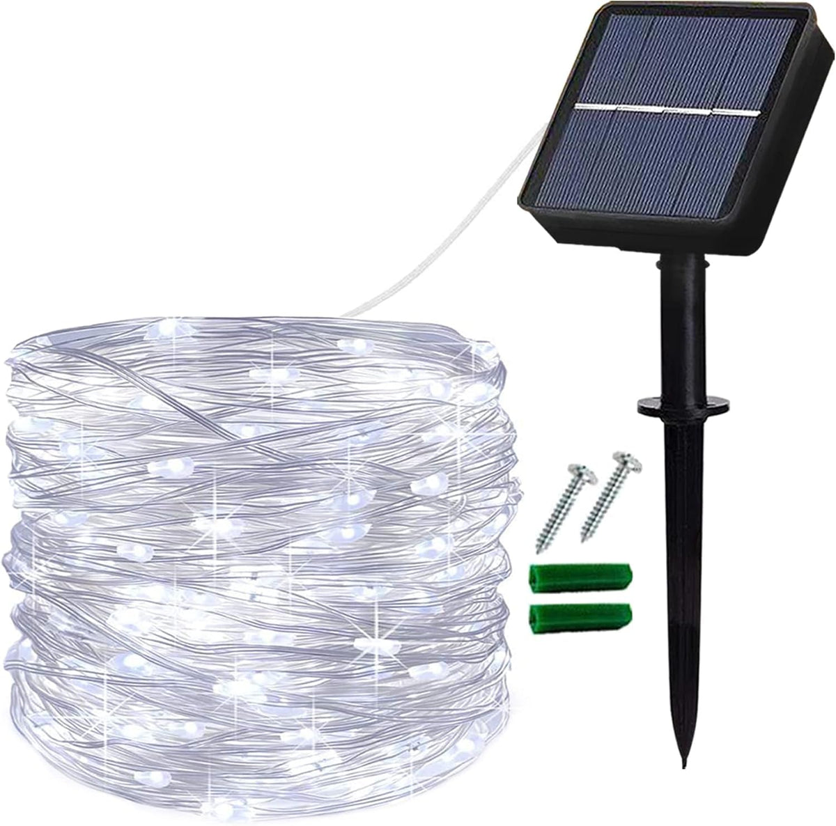 Lezonic 2Pack Solar String Lights Waterproof,12M/40Ft 120LED Garden Lights