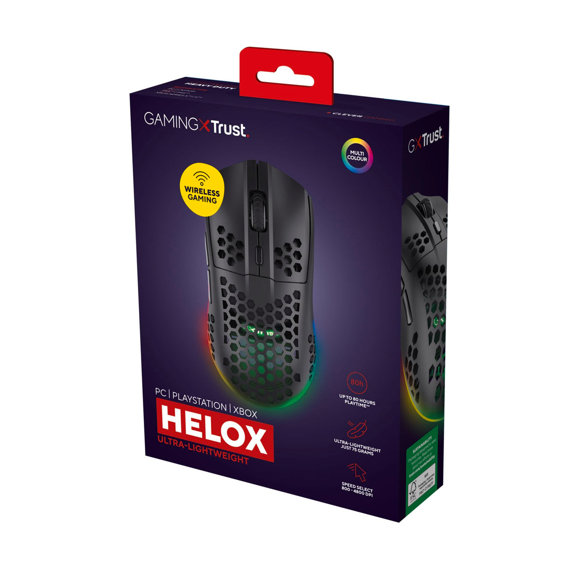 GXTrust Helox USB Gaming Mouse Superlight 65g, Black