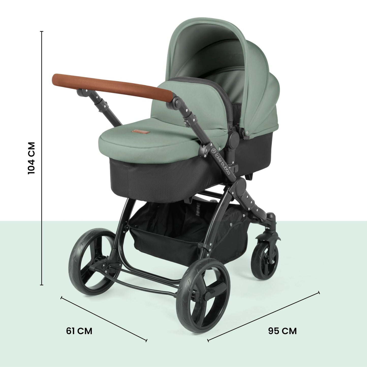 Stomp Urban 3 in 1 Travel System Pushchair with Astral Car Seat and Accessories (Charcoal Grey) – Birth to 22kgs (Approx. 4 Years), Lightweight City Stroller with UPF 50+ Hood and Rain Cover