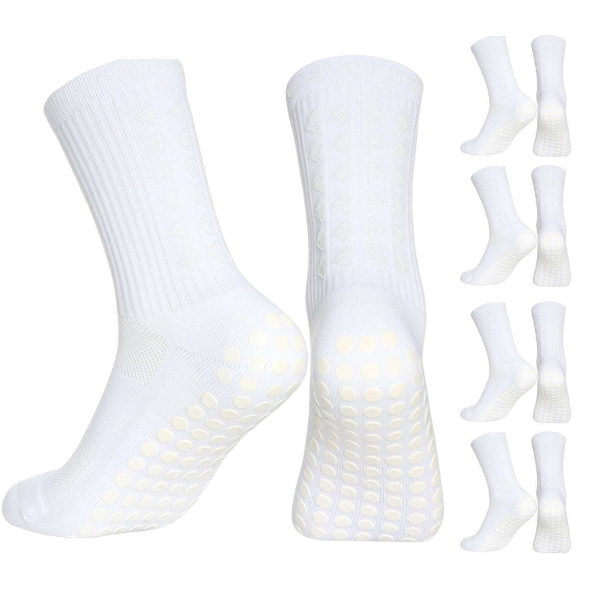 Gain The Edge Football Grip Socks 3.0-2pc and 4pc Set - Non Slip Football Socks - Updated Model