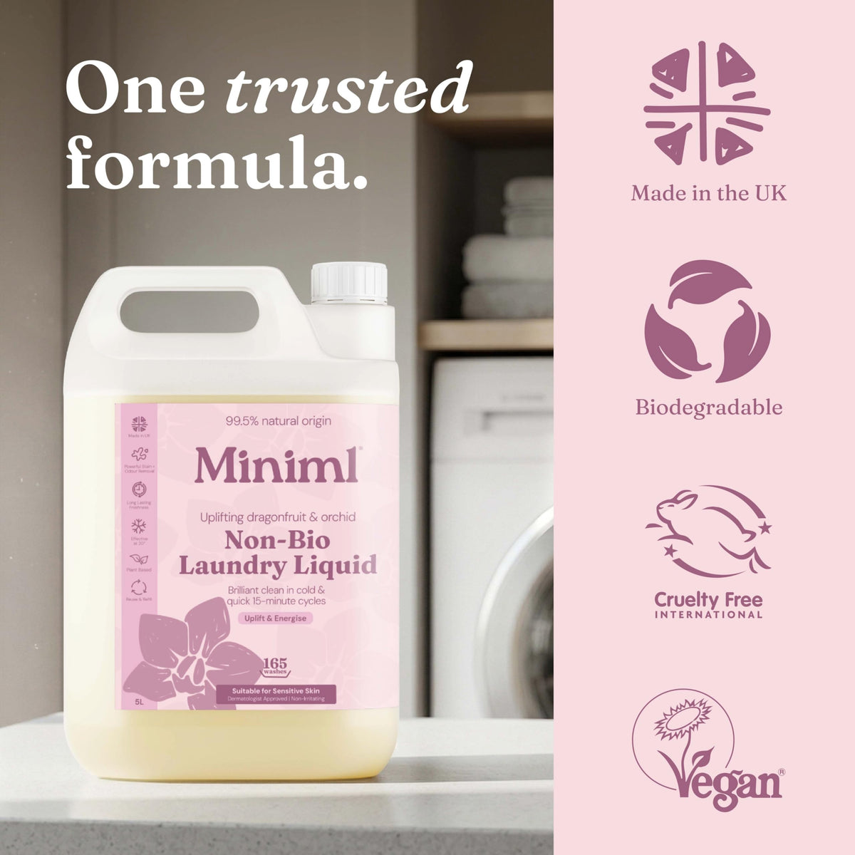 Miniml Eco Laundry Liquid Washing Detergent 5L Refill – Fresh Linen